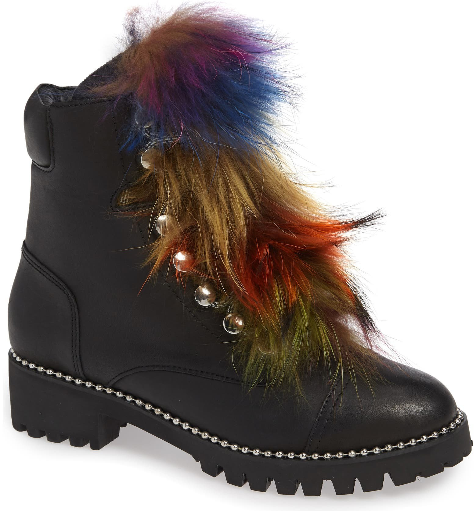 Trekker Boot with Genuine Fox Fur Trim | Nordstrom