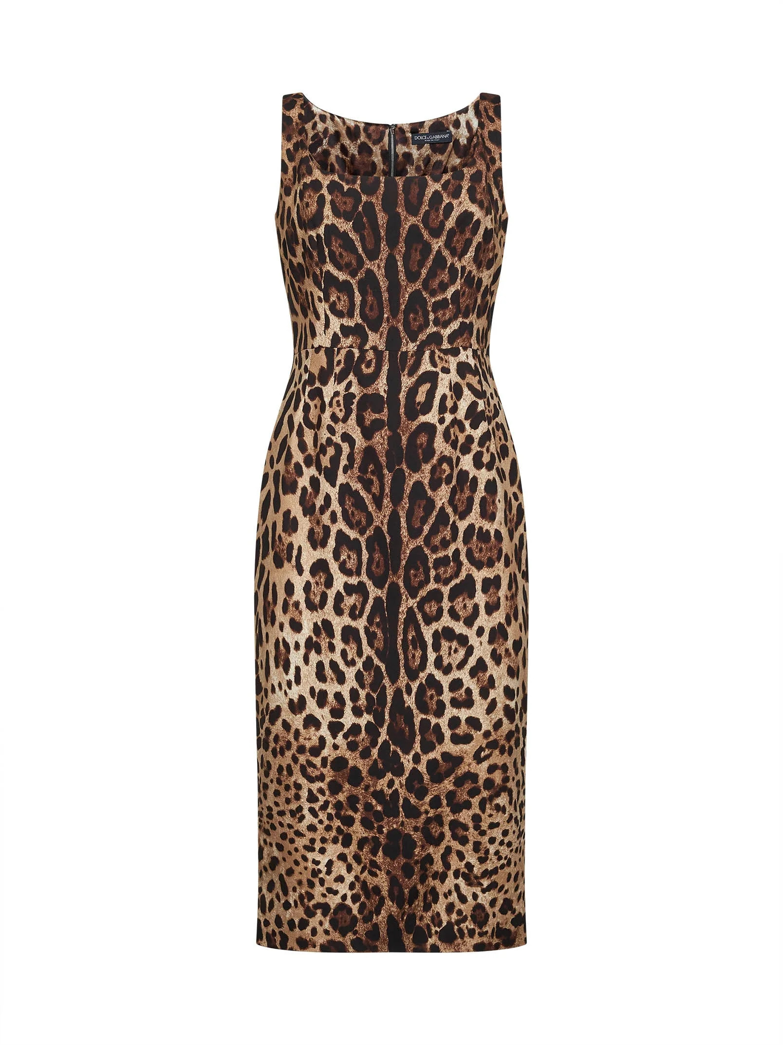 Dolce & Gabbana Leopard-Print Silk Charmeuse Midi Dress — Multicolor | Italist Inc.