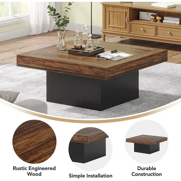 35.43'' Square LED Coffee Center Table for Living Room - Bed Bath & Beyond - 37029011 | Bed Bath & Beyond