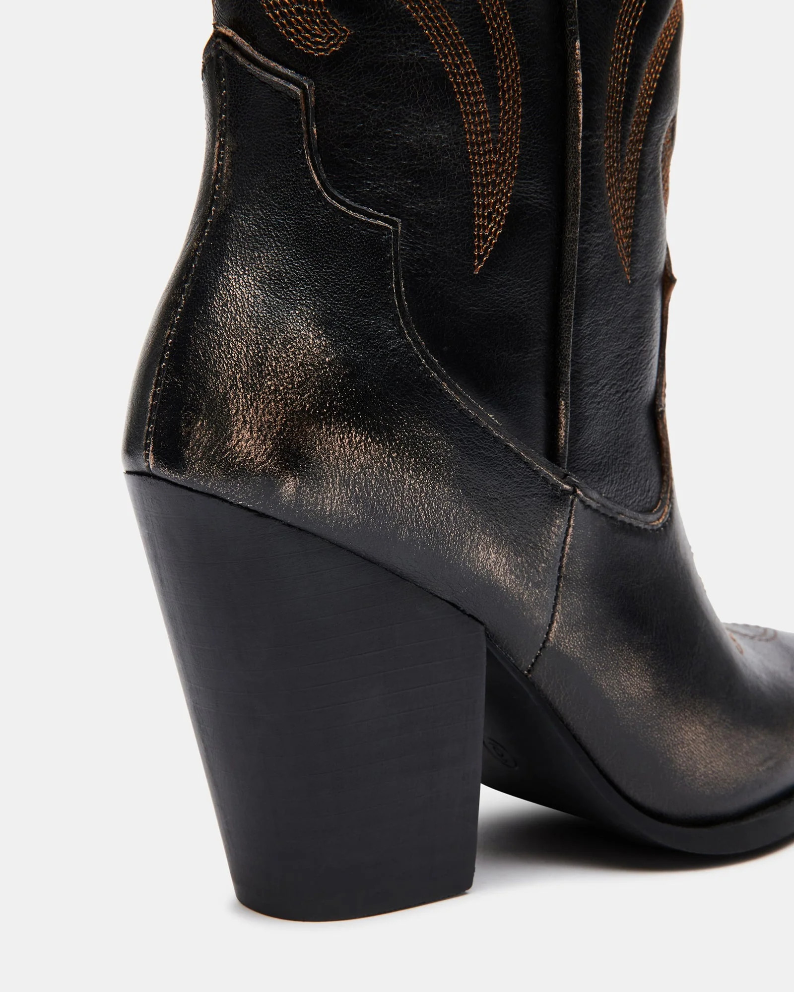 LASSO Brown Distressed Western Boot | Women's Boots | Steve Madden (US)