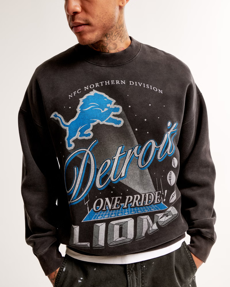Detroit Lions Graphic Crew Sweatshirt | Abercrombie & Fitch (US)