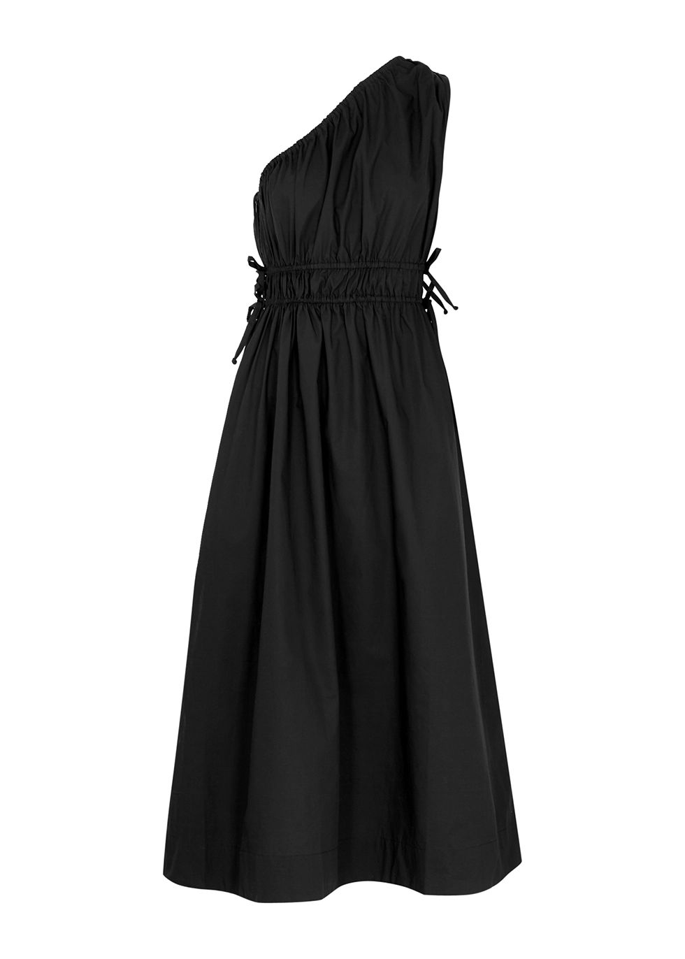 La Ora one-shoulder cotton-poplin dress | Harvey Nichols US