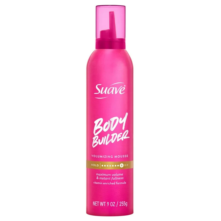 Suave Body Builder Volumizing Hair Mousse, Lightweight, Soft Hold, Fullness & Lift, 9 OZ | Walmart (US)