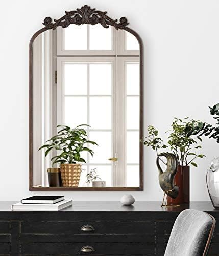Kate and Laurel Arendahl Traditional Arch Mirror, 19 x 30.75, Antique Bronze, Baroque Inspired Wall  | Amazon (US)
