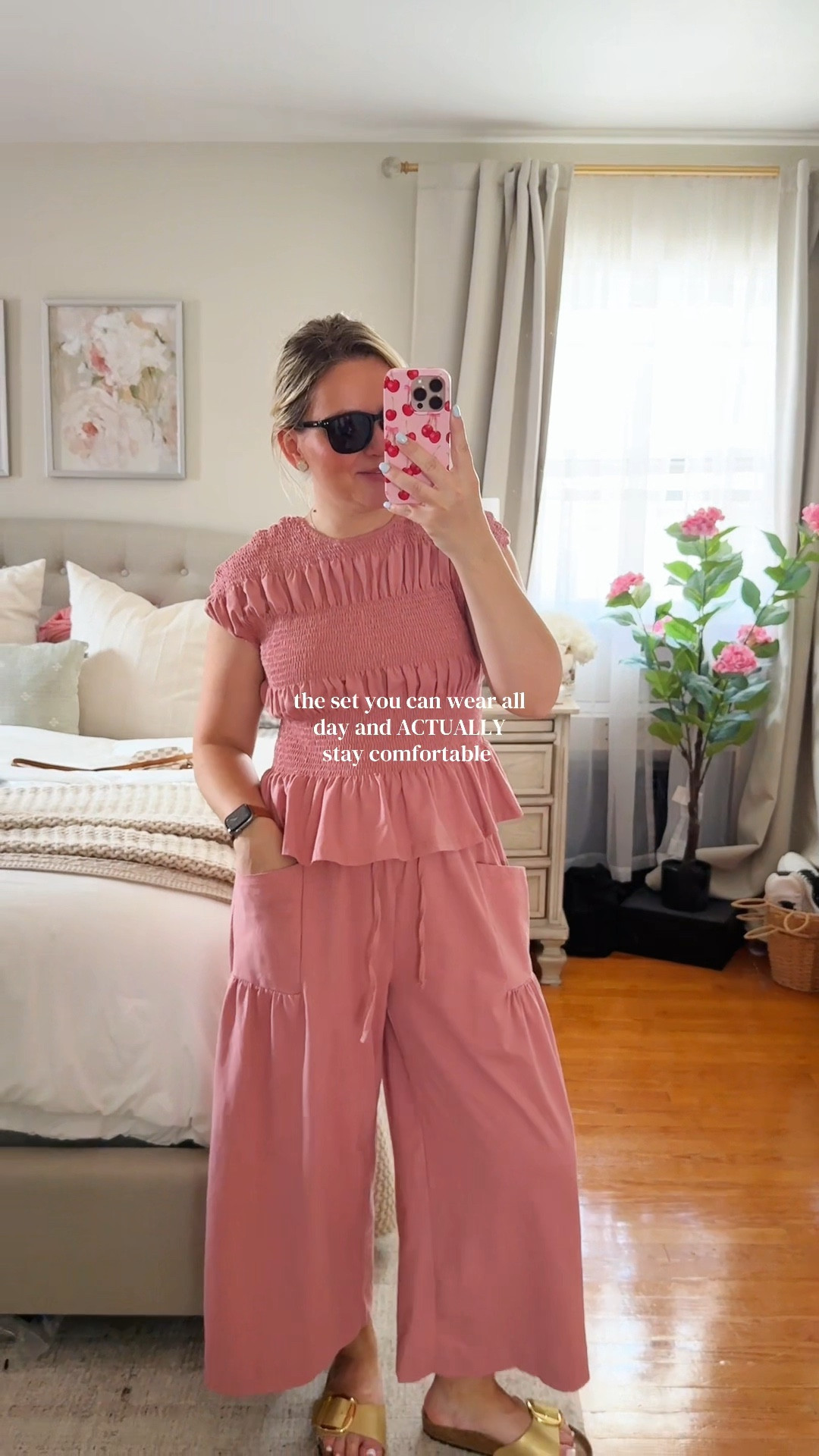 pink two piece set women, smocked matching set outfit, wide leg pants set women, comfy lounge set women, casual chic matching outfit, flattering two piece set women, summer outfit set women, flowy pants set outfit, soft fabric matching set, everyday mom outfit set, relaxed fit two piece outfit, throw on and go outfit women, vacation lounge set women, modest two piece set outfit, cute comfy outfit set women 

#LTKmomlife #LTKootd #LTKWorkwear