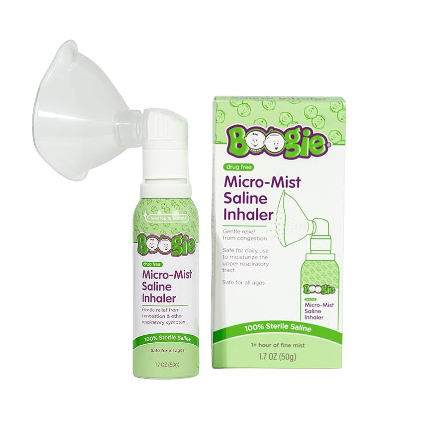 Boogie Micro-Mist Saline Inhaler, Baby Nose Congestion Relief, Nasal Spray for Kids, Pediatrician... | Amazon (US)