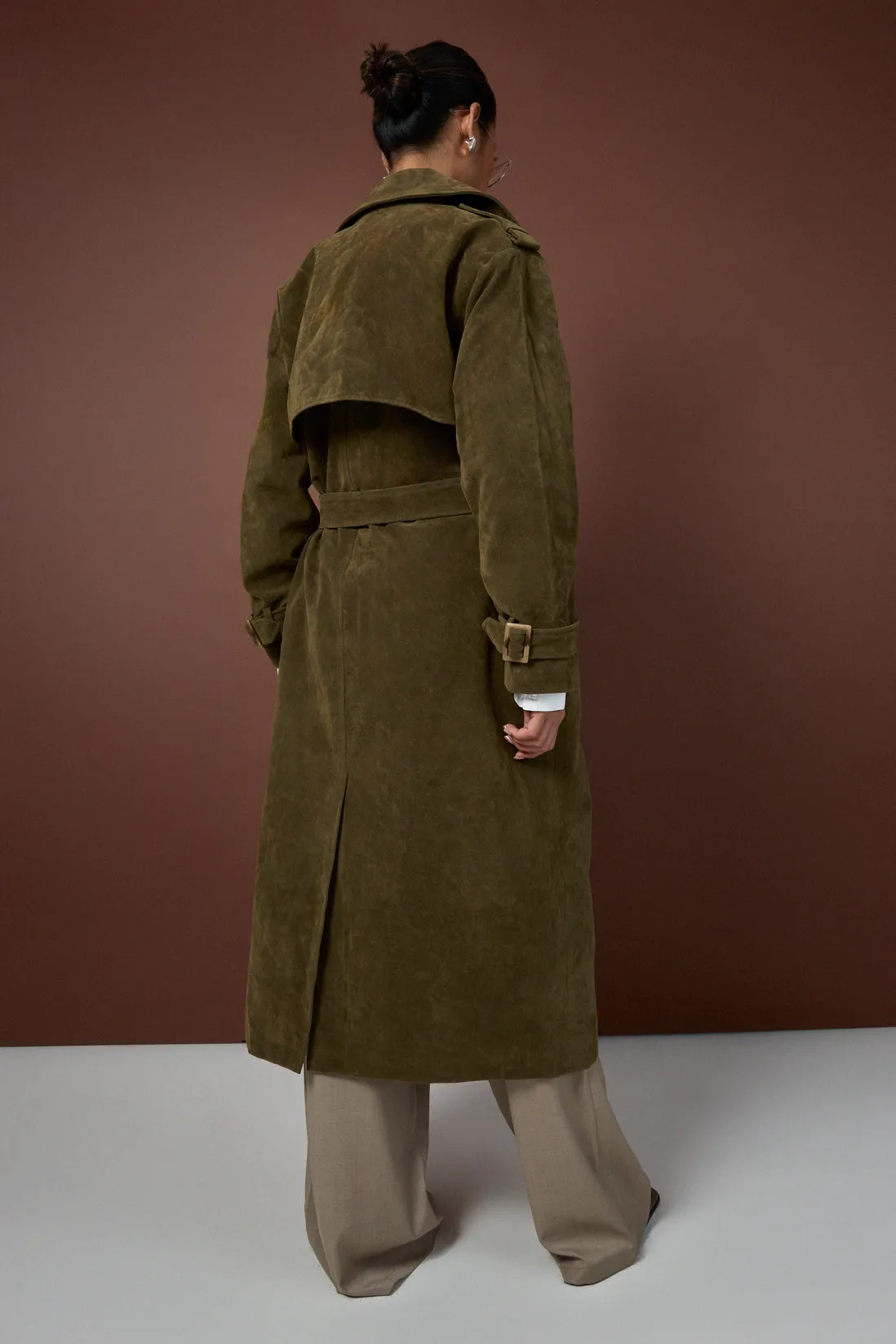 Faux Suede Trench Coat | Boohoo.com (UK & IE)