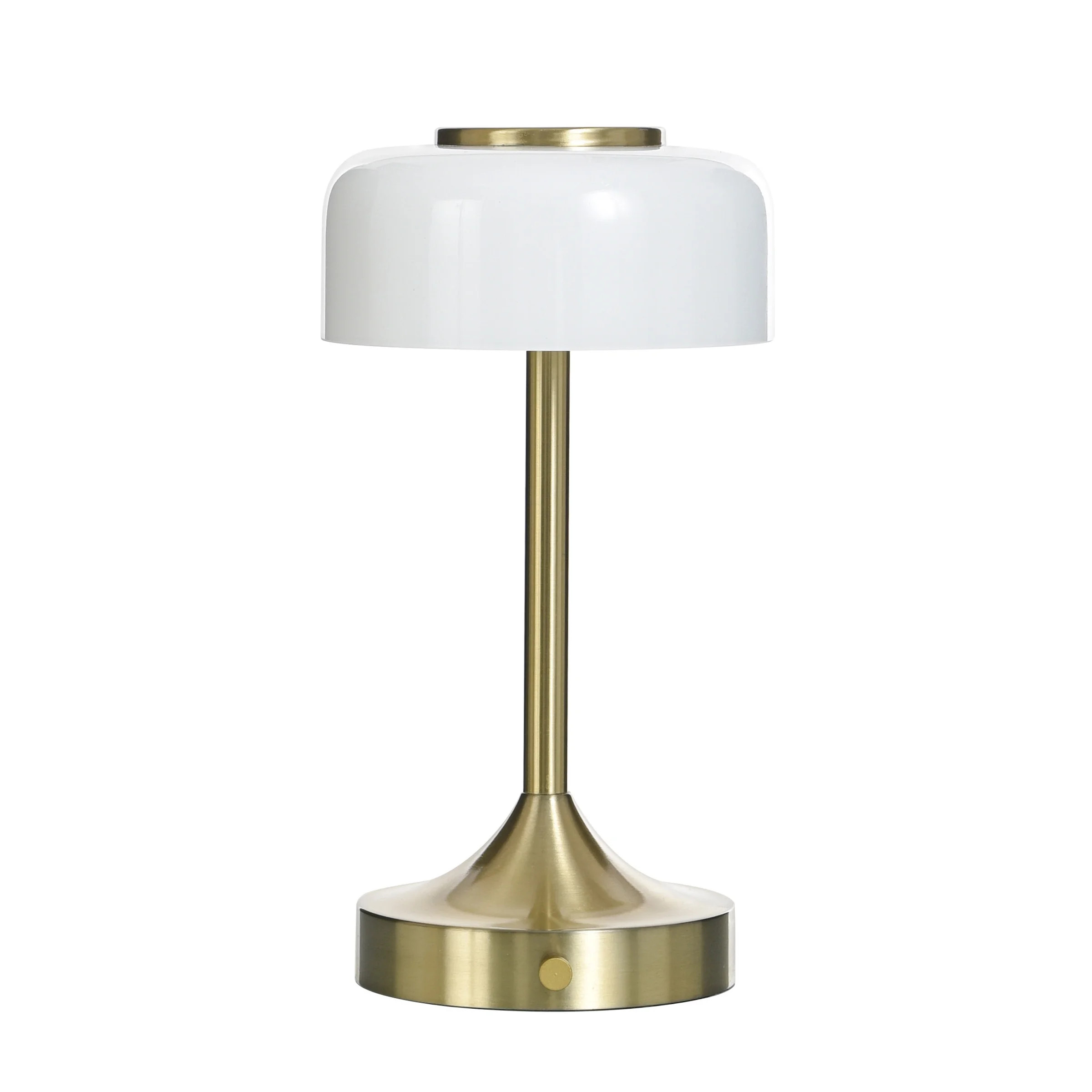 Better Homes & Gardens Portable Milk Glass Table Lamp, Rechargeable | Walmart (US)