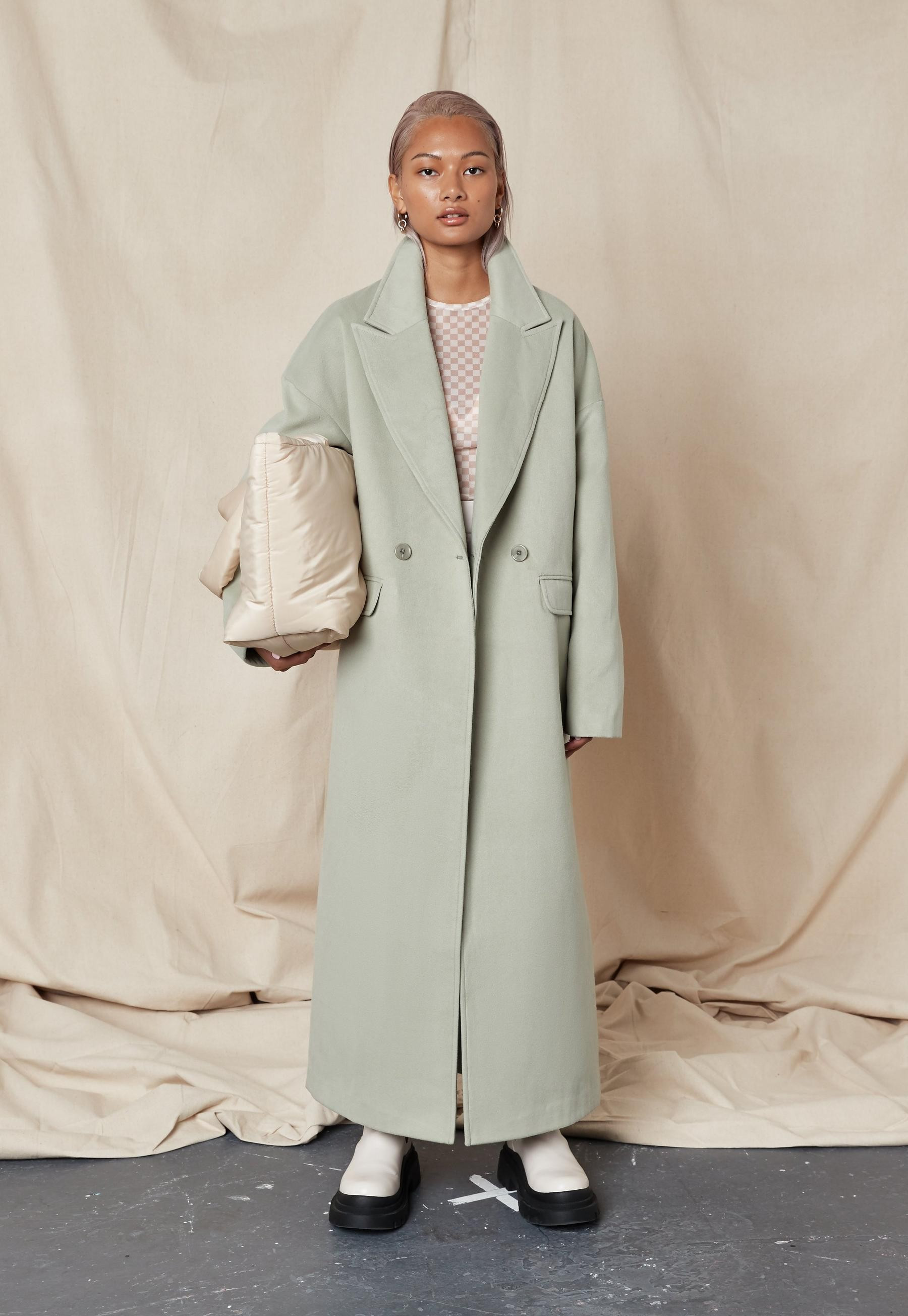 Missguided - Sage Oversized Formal Coat | Missguided (US & CA)