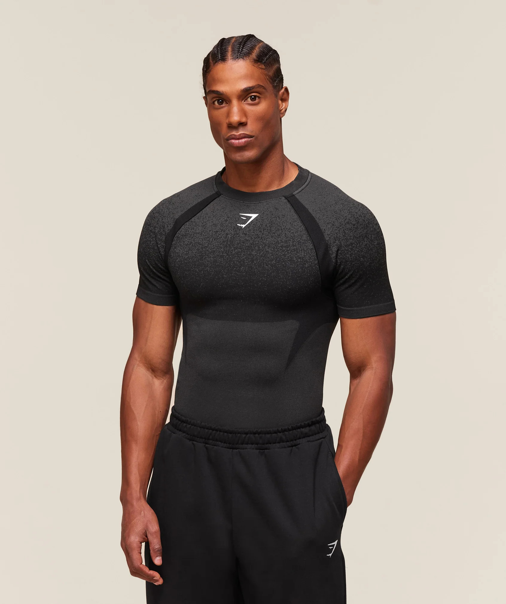 Gymshark Shadow Seamless T Shirt - Black | Gymshark EU