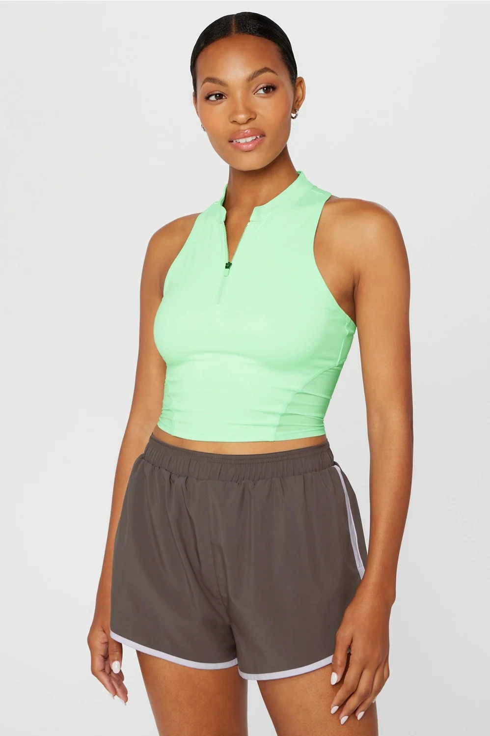 Half-Zip Active Cropped Tank | Fabletics