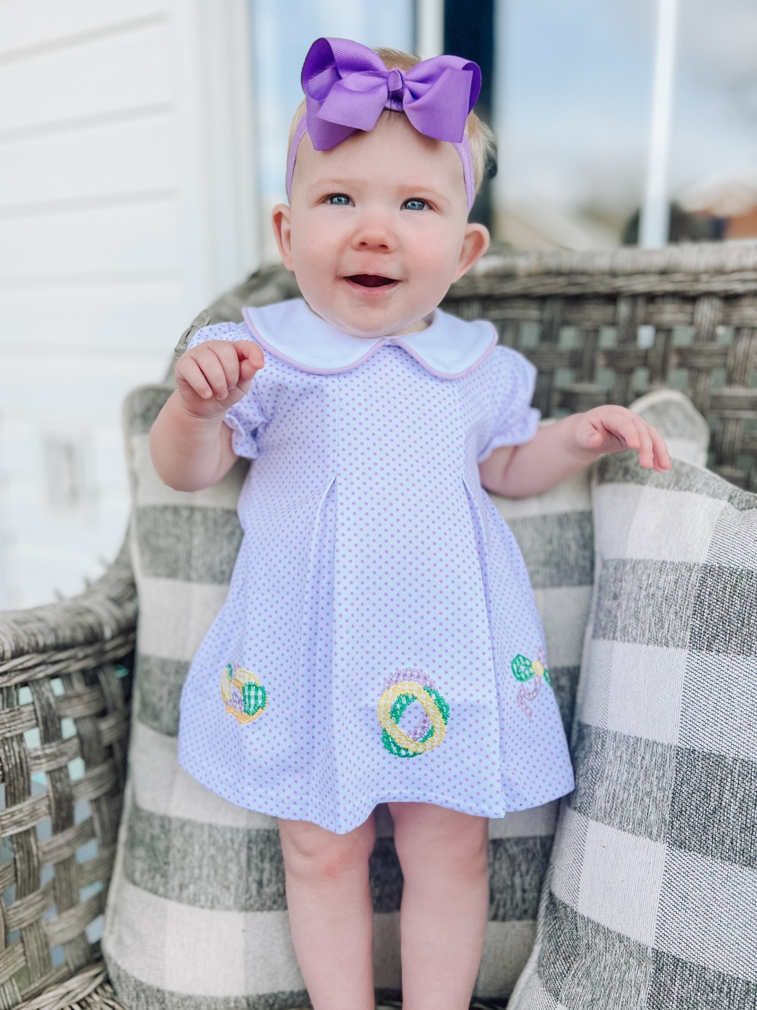 Let the good times roll, baby! 💜💚💛 This little Mardi Gras cutie is ready to celebrate in the sweetest smocked dress! Linked her festive look for all my fellow moms who love a themed outfit! 🎭✨ 

#LTKbaby #MardiGrasMagic

#LTKKids #LTKBaby #LTKSeasonal
