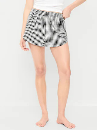 Classic Poplin Boxer Pajama Shorts | Old Navy (US)