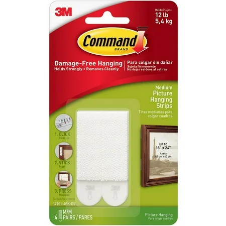 Command Medium Picture Hanging Strips 4 ea (Pack of 3) | Walmart (US)