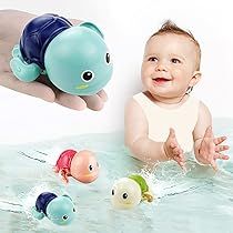 Bath Toys, Cute Swimming Turtle Bath Toys for Toddlers 1-3, Wind Up Toys for 1 Year Old Boy Girl, Pr | Amazon (US)