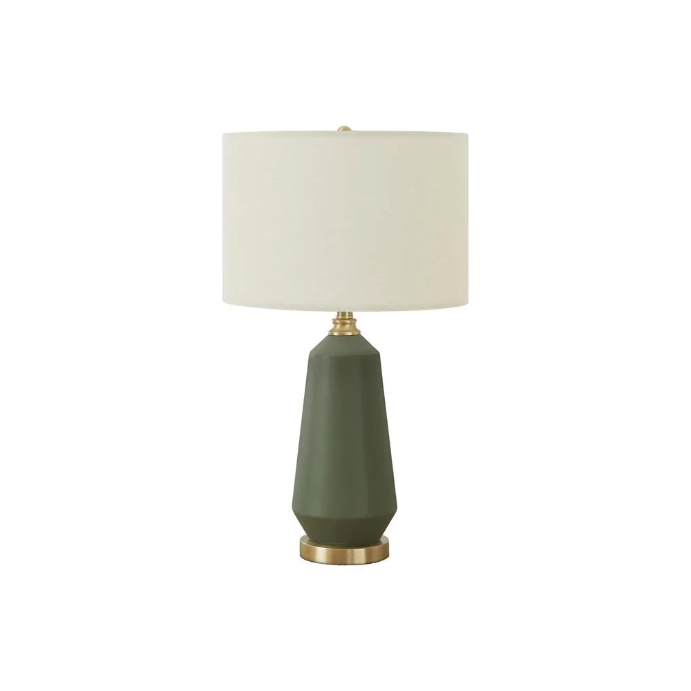 Lighting - 26"h Table Lamp - Green Ceramic - Ivory Shade - Contemporary | Walmart (US)