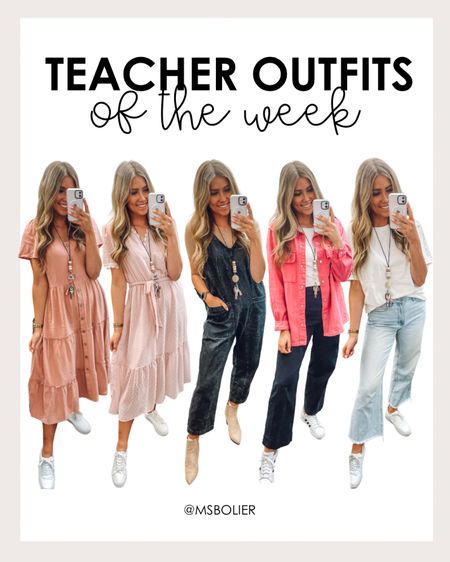 Teacher outfits of the week! February means wearing PINK!!

my overalls don’t have a cover photo yet (linked below it’s the one with no image) cause they’re new and the company sent them to me!

#LTKworkwear #LTKfindsunder100