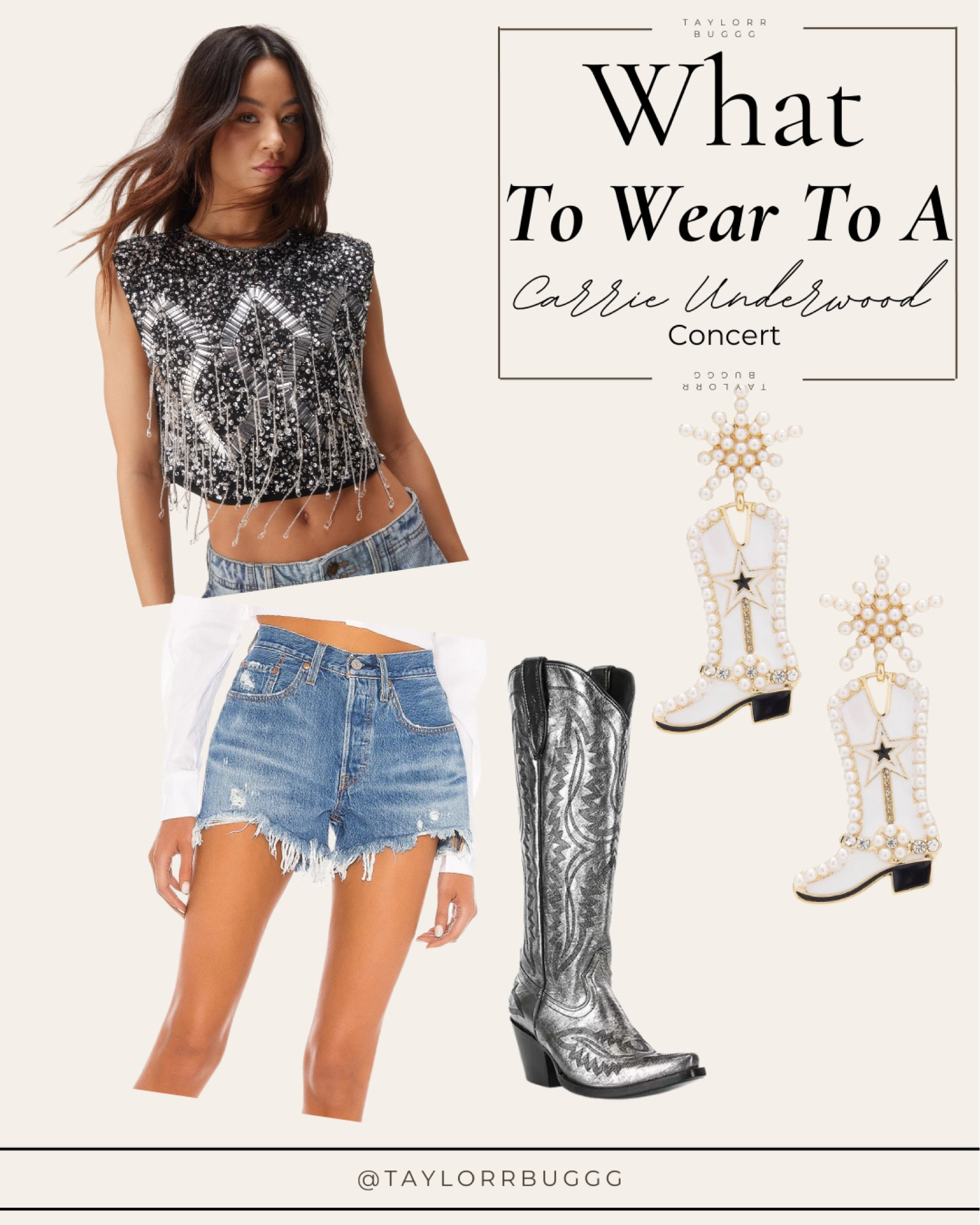 Channel your inner country queen at the Carrie Underwood concert! 🤠✨ Outfit inspo featuring sparkly fringe, bold boots, and edgy glam pieces from Revolve, Nasty Gal, and Dillard’s. Shop the look and turn heads all night long! 🎤💃 #ConcertStyle #CarrieUnderwoodVibes #Revolve #NastyGal #Dillards

#LTKStyleTip