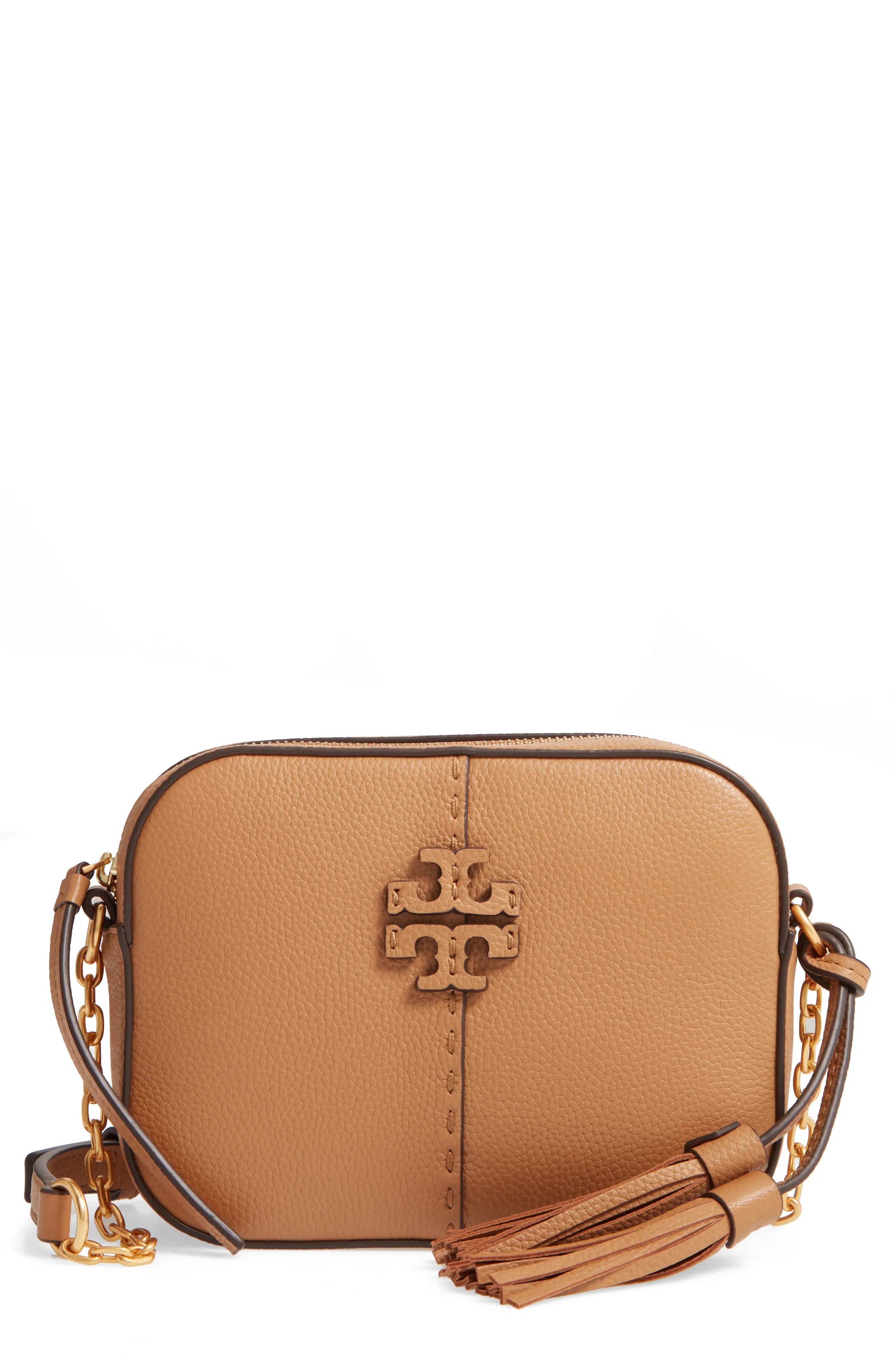 Tory Burch Mcgraw Leather Camera Bag - Metallic | Nordstrom