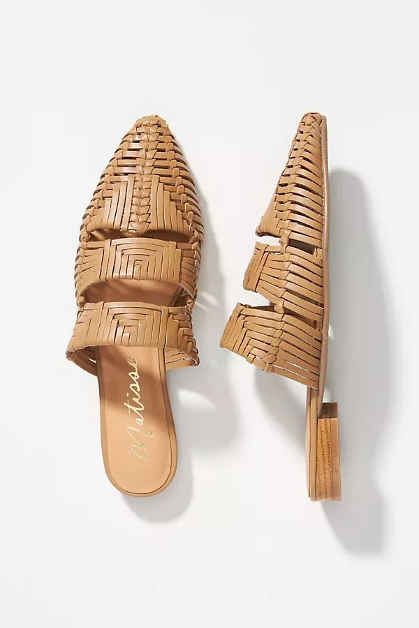 Matisse East End Woven Slides By Matisse in Beige Size 8 | Anthropologie (US)