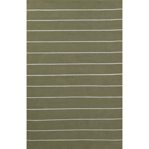 Handmade Flatweave Recycled P.E.T. Green Indoor/Outdoor Rug | Wayfair North America