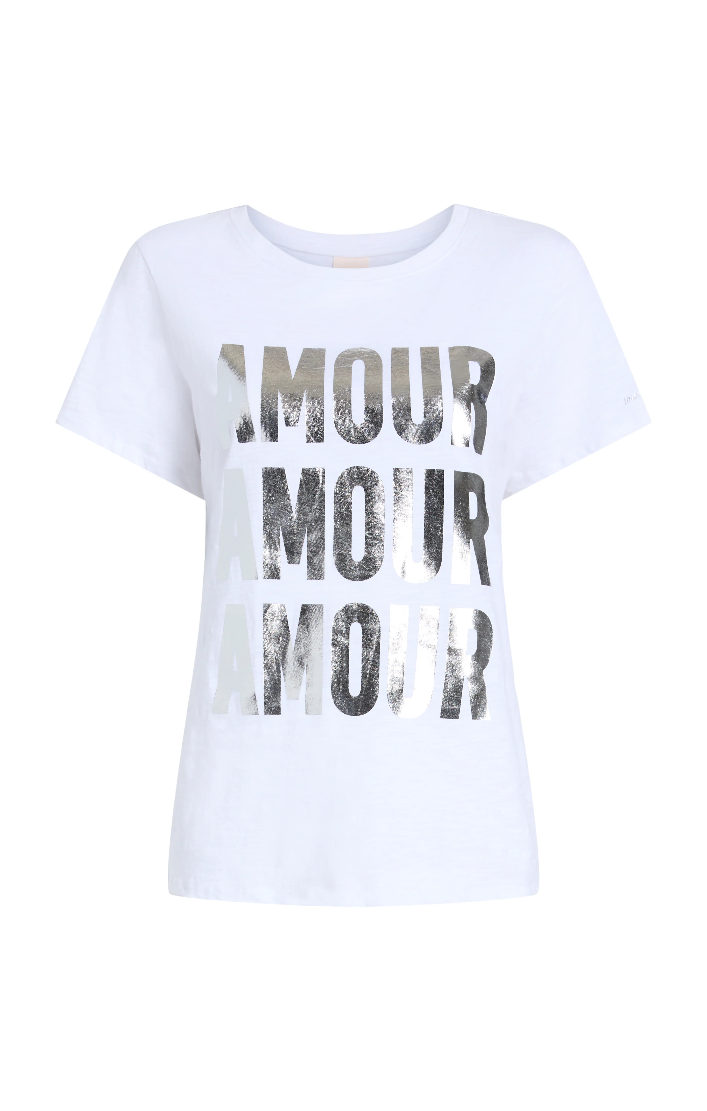Amour Amour Amour Foiled Tee S / White/Silver | Cinq à Sept