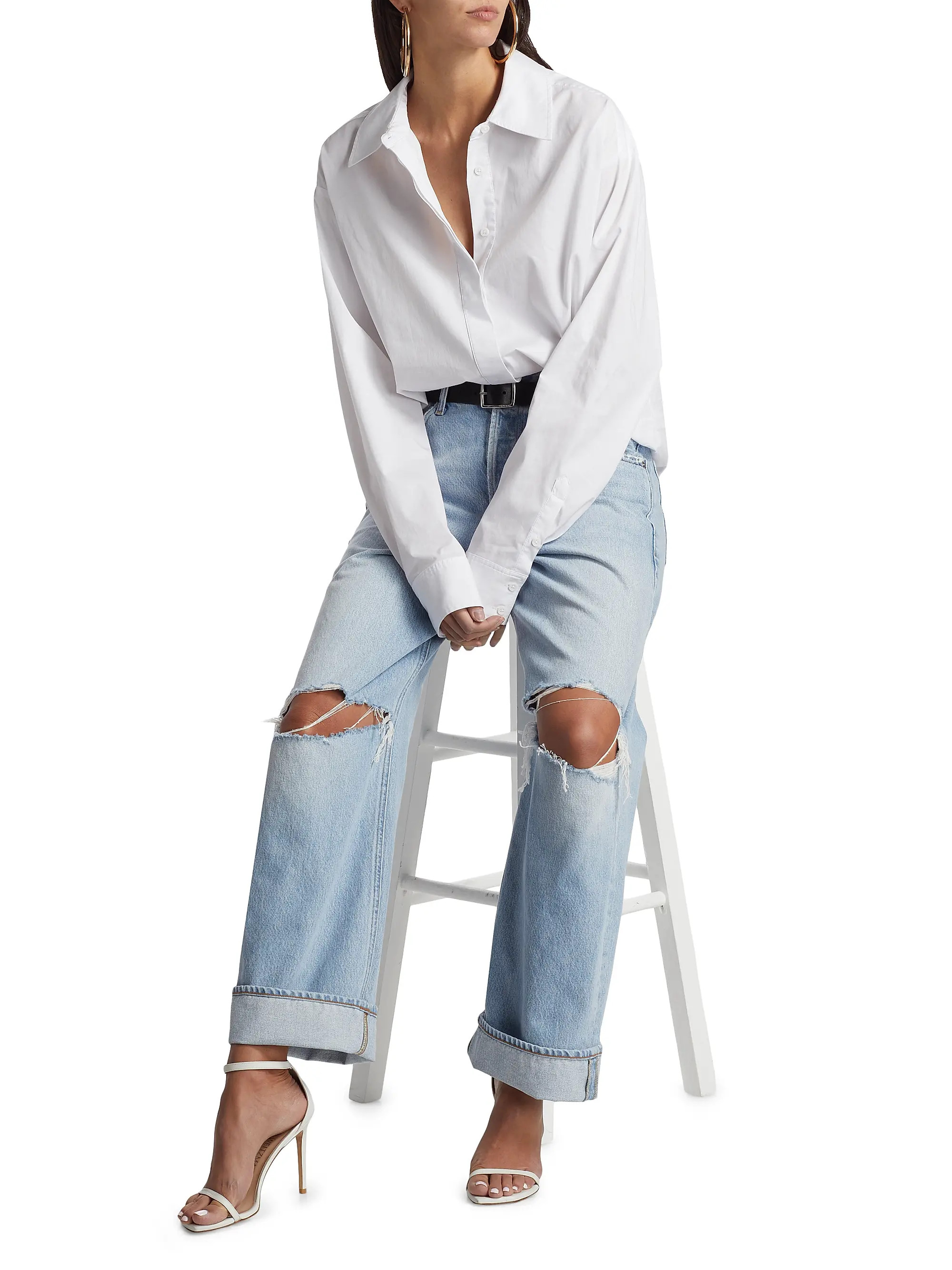 Ayla Baggy Wide-Leg Jeans | Saks Fifth Avenue
