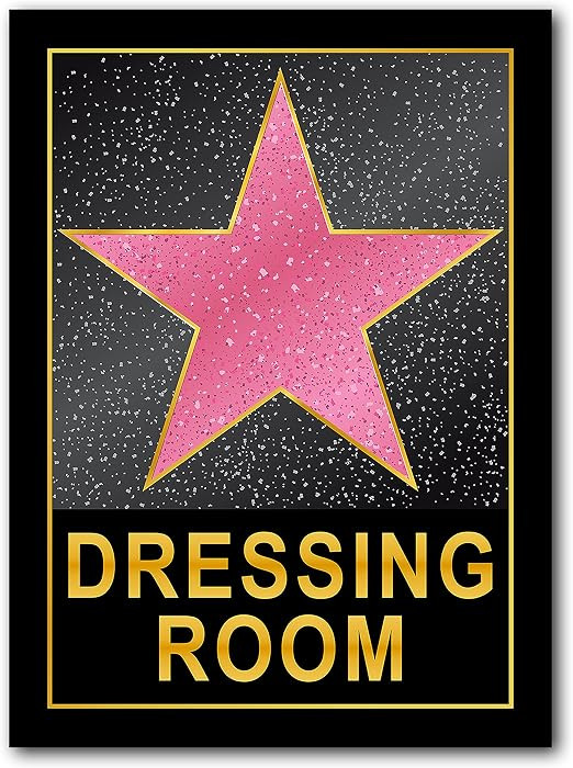 HK Studio Dressing Room Decor for Teen Girls 10" x 15" - Pink Star Y2K Room Decor Aesthetic | Amazon (US)