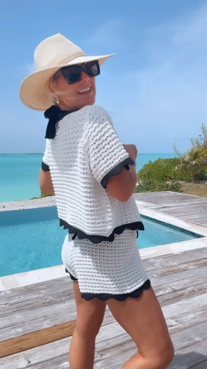 An adorable little coverup with a matching suit. Obsessed with this look! 

#LTKFindsUnder100 #LTKSaleAlert #LTKSwim