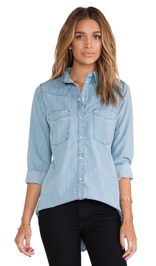 RES Denim Bootsy Bellows Shirt in Blue | Revolve Clothing (Global)