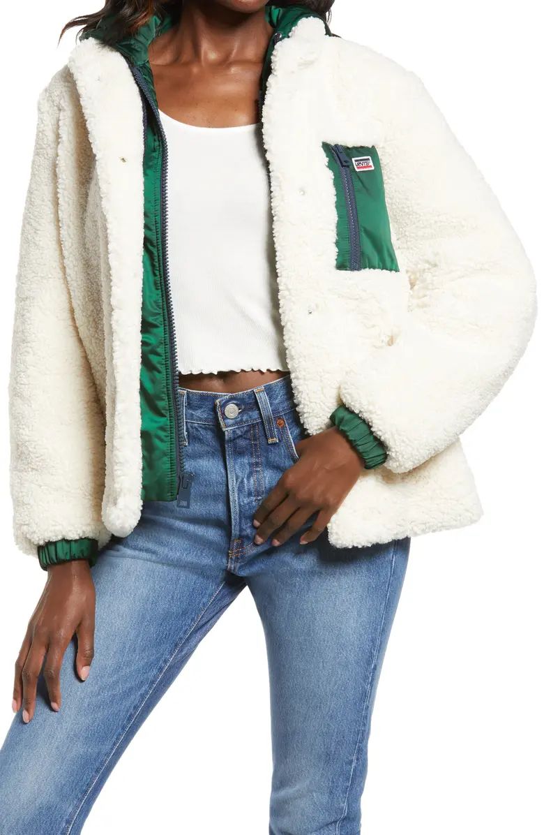 High Pile Fleece Hooded Zip Jacket | Nordstrom