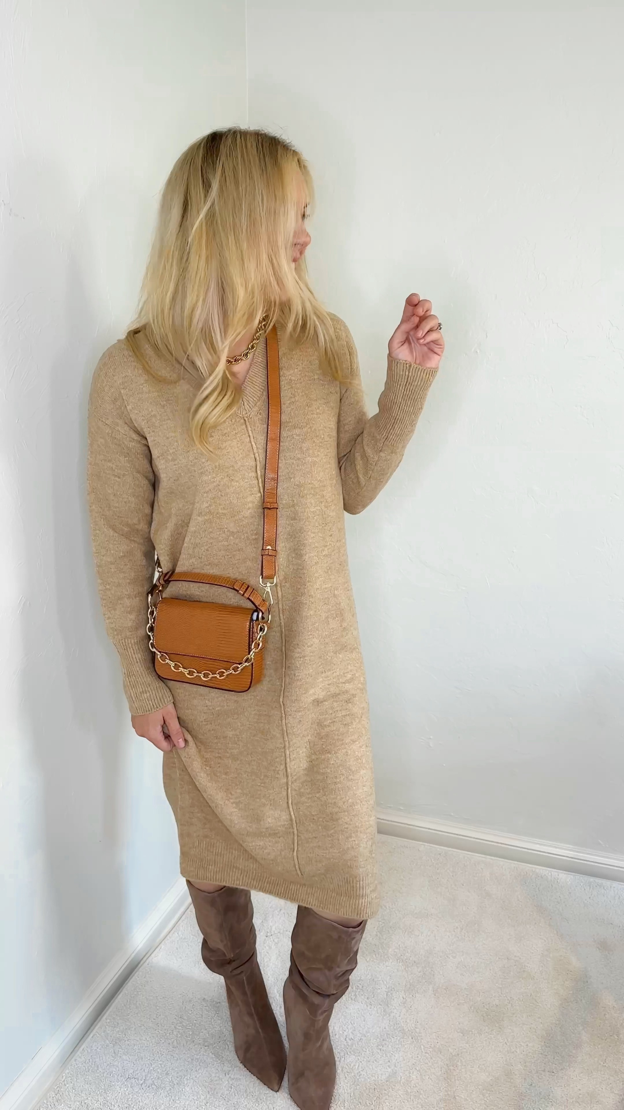 Sweater dress
Knee high boots 
Sweater 
Fall Sweater 
Fall outfits 
Fall outfit 
#ltkseasonal 
#ltku
#ltkstyletip 
Nordstrom 

#LTKVideo #LTKshoecrush #LTKfindsunder100