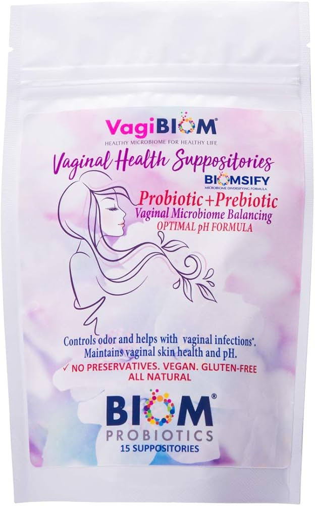 Biom Vaginal Probiotic Suppository: Natural Vaginal pH and Odor Control Regimen; Balance and Nour... | Amazon (US)