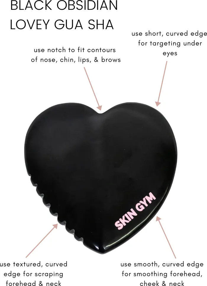 Skin Gym Black Obsidian Lovey Gua Sha Tool | Nordstrom | Nordstrom