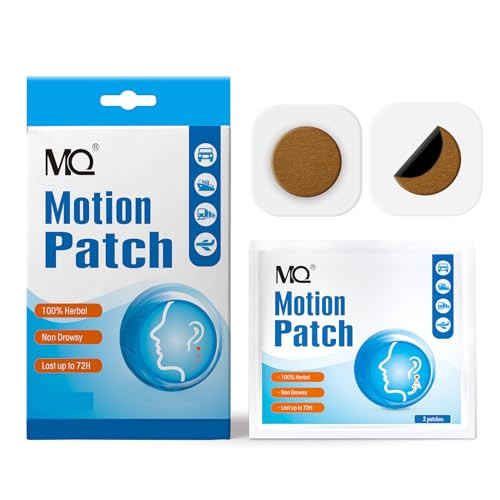 MQ Motion Sickness Patch,60 Count, Sea Sickness Patches Behind Ear for Cruise Ship Travel, Waterproof Car Sickness Patches Fast Acting & Long Last 72H | Amazon (US)