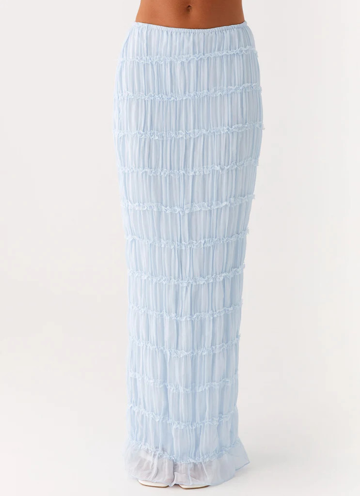 Daydreaming Low Rise Maxi Skirt - Blue | Peppermayo (Global)