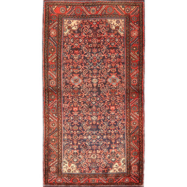 7' 3'' x 3' 9'' Hamadan Authentic Persian Hand Knotted Area Rug - 111033 | Los Angeles Home of rugs
