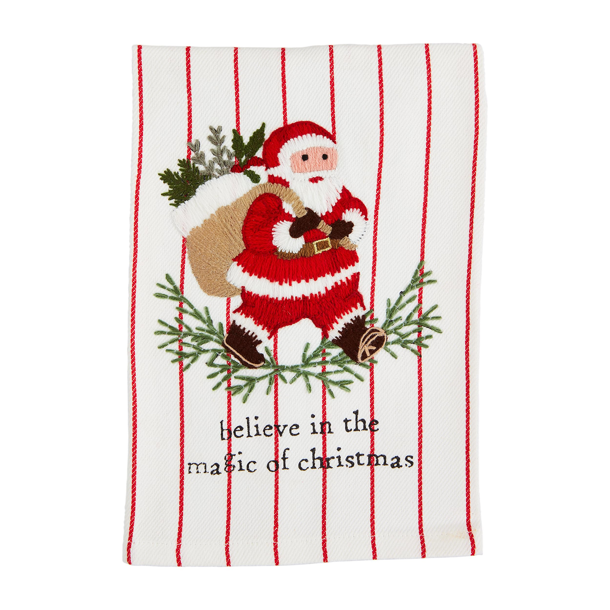Mud Pie Embroidered Towel, Santa, 21" x 14" | Amazon (US)