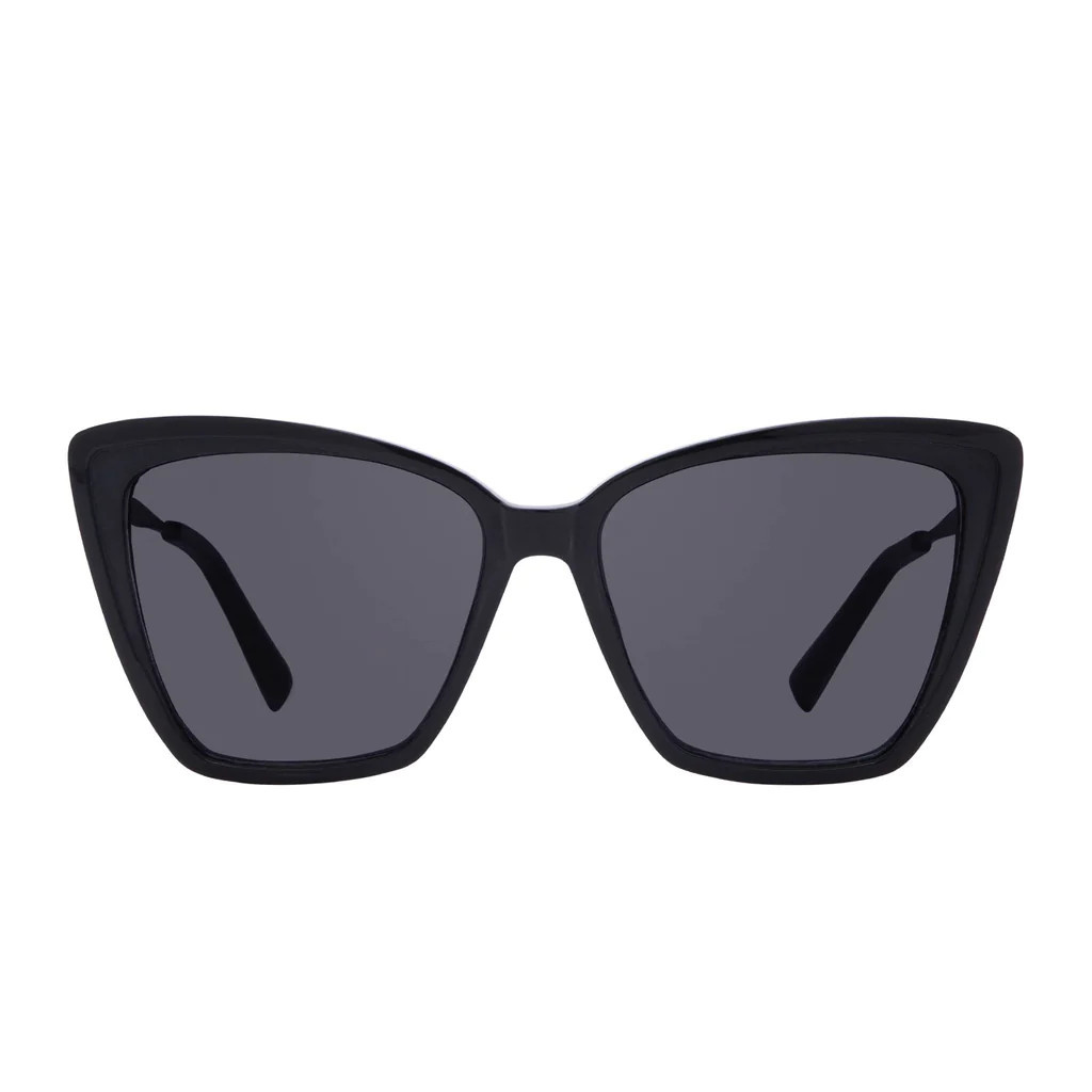 BECKY II - BLACK + DARK SMOKE POLARIZED SUNGLASSES | DIFF Eyewear