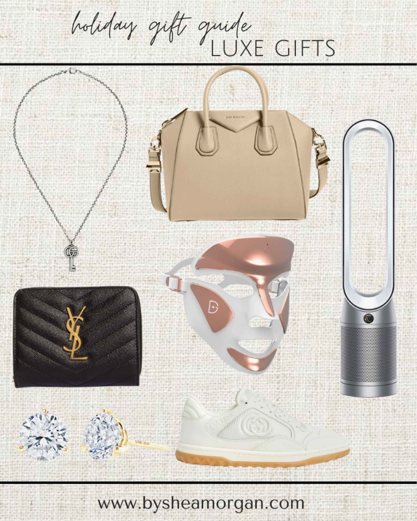 Holiday gift guide. Luxe gift guide, YSL wallet, Dyson fan

#LTKHoliday