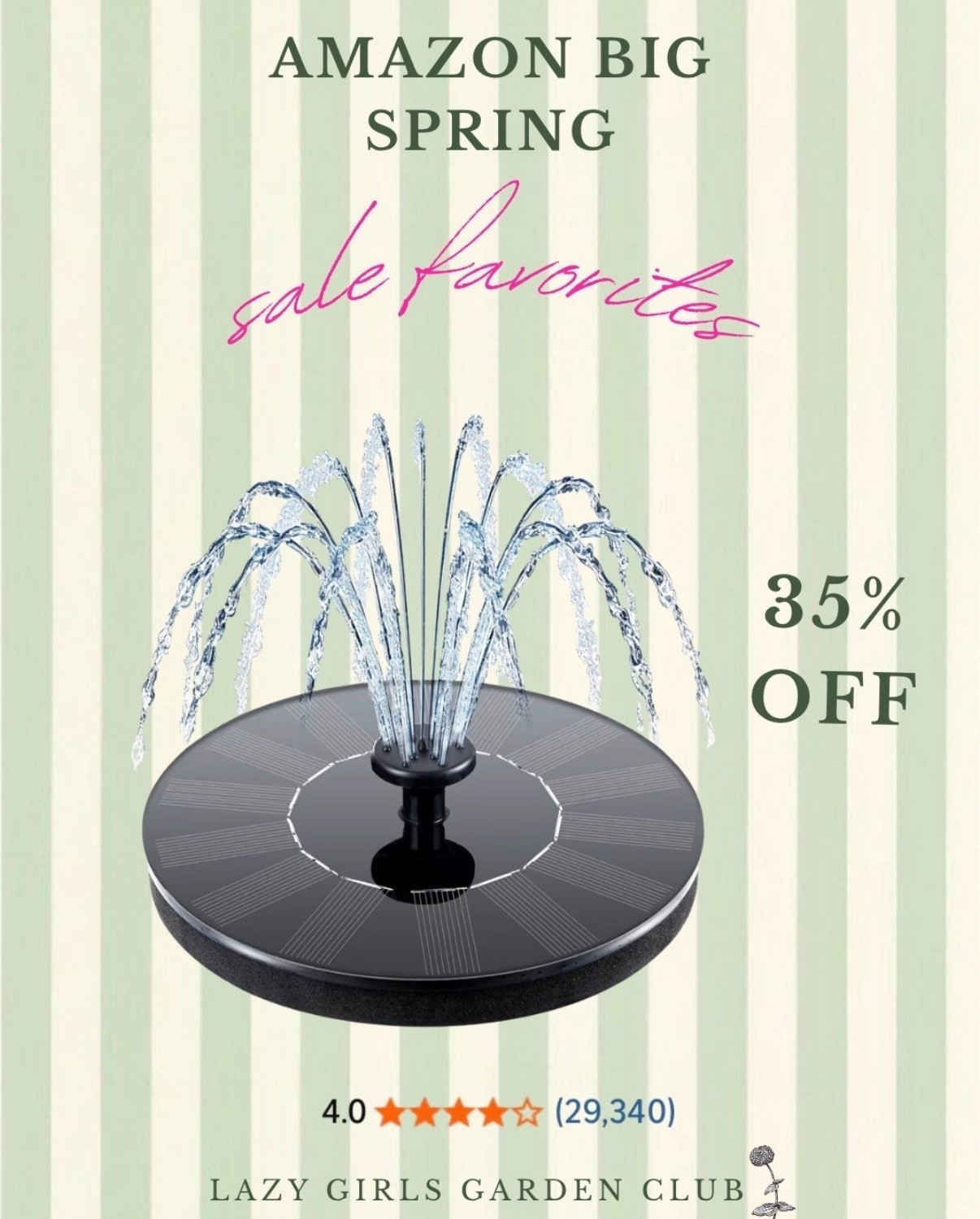 Love using solar fountains in my garden for a super easy and budget friendly water feature! ⛲️

#LTKSaleAlert #LTKHome #LTKSeasonal