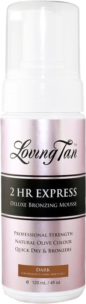 Loving Tan 2 HR Express Mousse, Dark- Streak Free, Natural looking, Professional Strength Sunless... | Amazon (US)