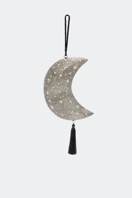 Beaded Crescent Wristlet In Black/Silver | Simon Miller