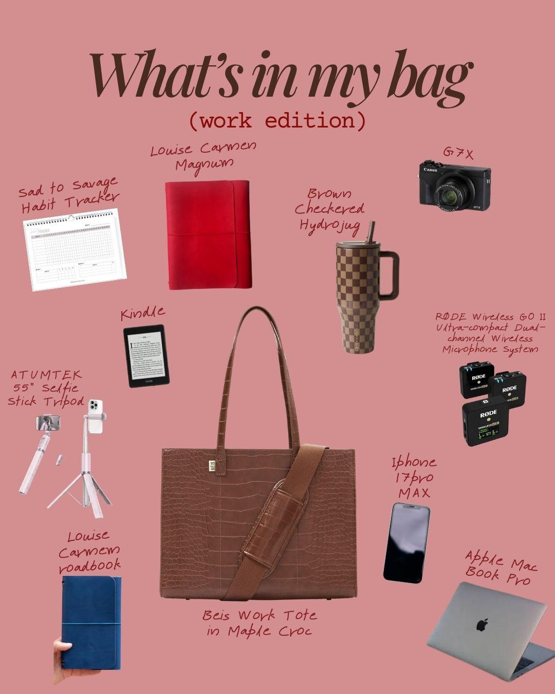 Whats in my bag work edition! I love love seeing what are in other people's bags and I literally carry my whole life in my bag everytime I leave the house! Bag is from @beis ! 

 #LTKdayinmylife #LTKgrwm #LTKWorkwear