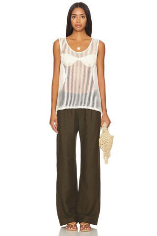 Crochet Tank Top in Ivory | Revolve Clothing (Global)