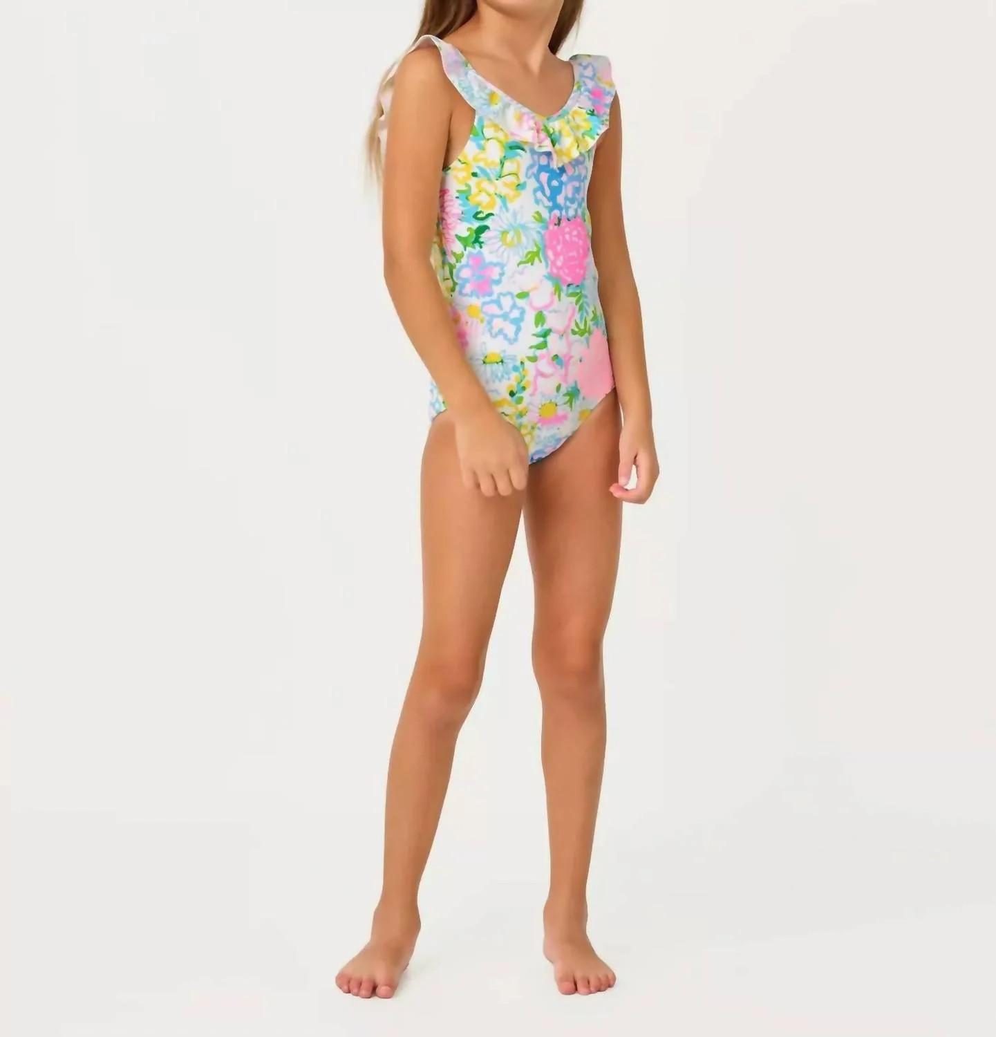 Janah One Piece Swimsuit In Multi Lilly Garden | Shop Simon