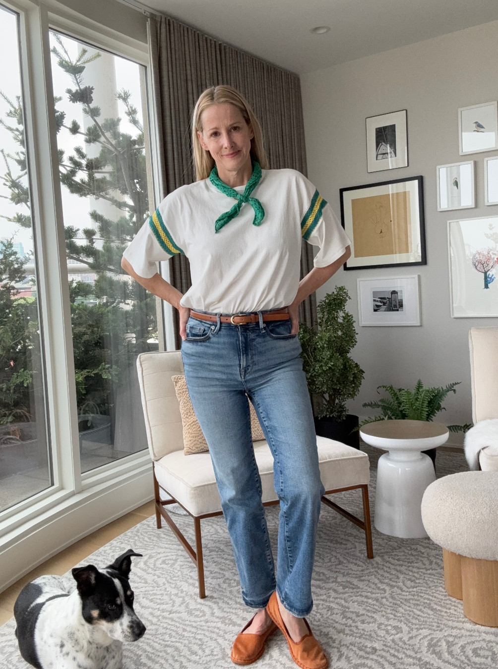 Got this @Mother football tee on a whim not really knowing what I would wear it with. Lo and behold, I found multiple things in my closet that went with it. Love a surprise winner 🏅  

 #LTKSummerEdit #LTKGiftGuide #LTKSeasonal