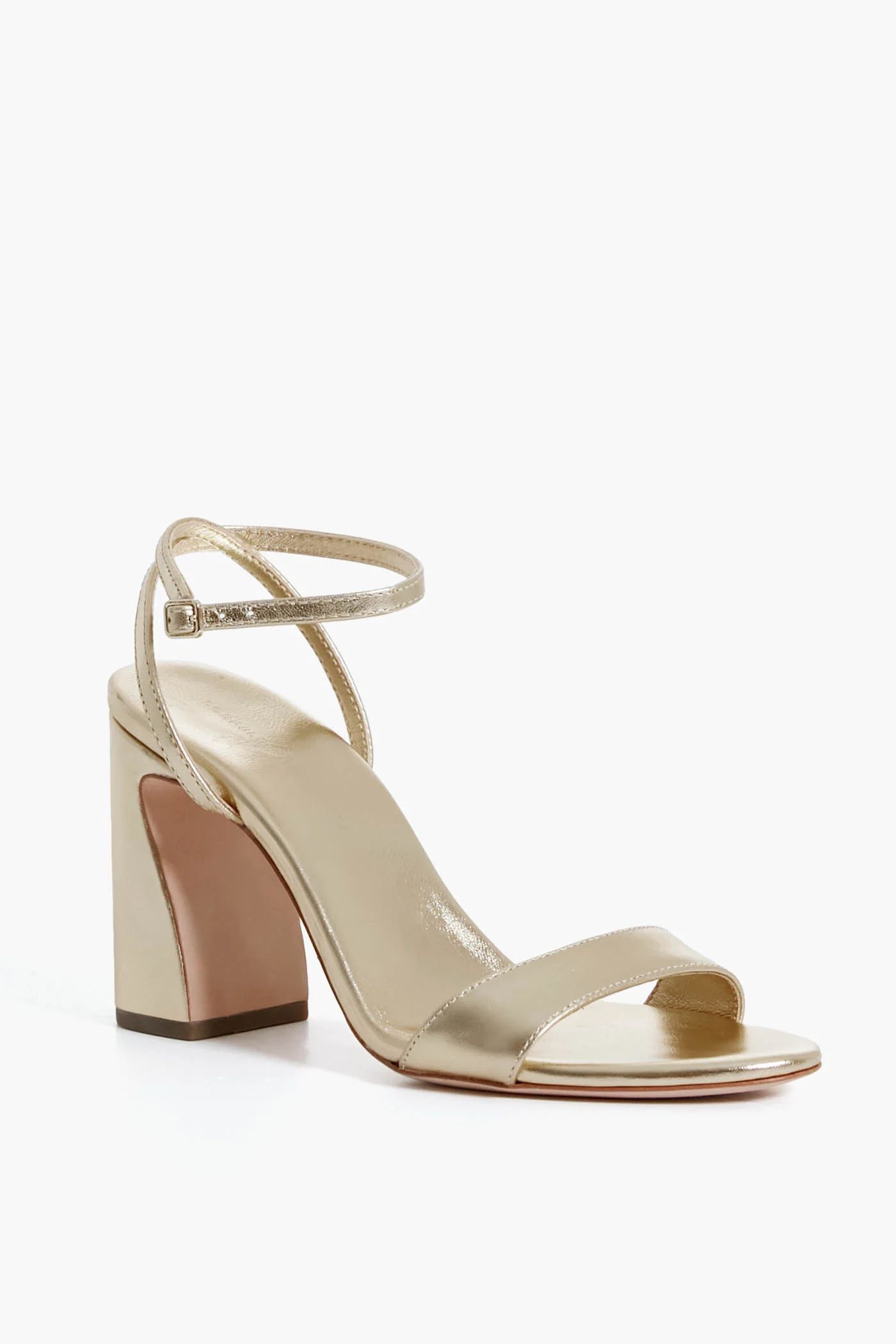 Champagne Malia Curved Heel Simple Sandal | Tuckernuck (US)