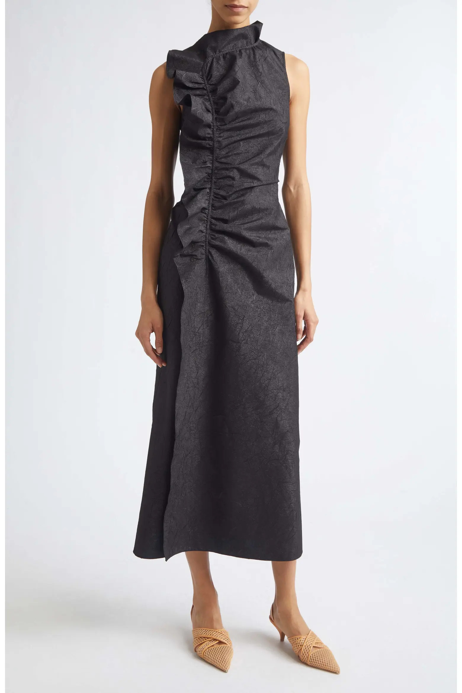 Ulla Johnson Demetria Ruffle Detail Taffeta Cocktail Dress (Women) | Nordstrom | Nordstrom