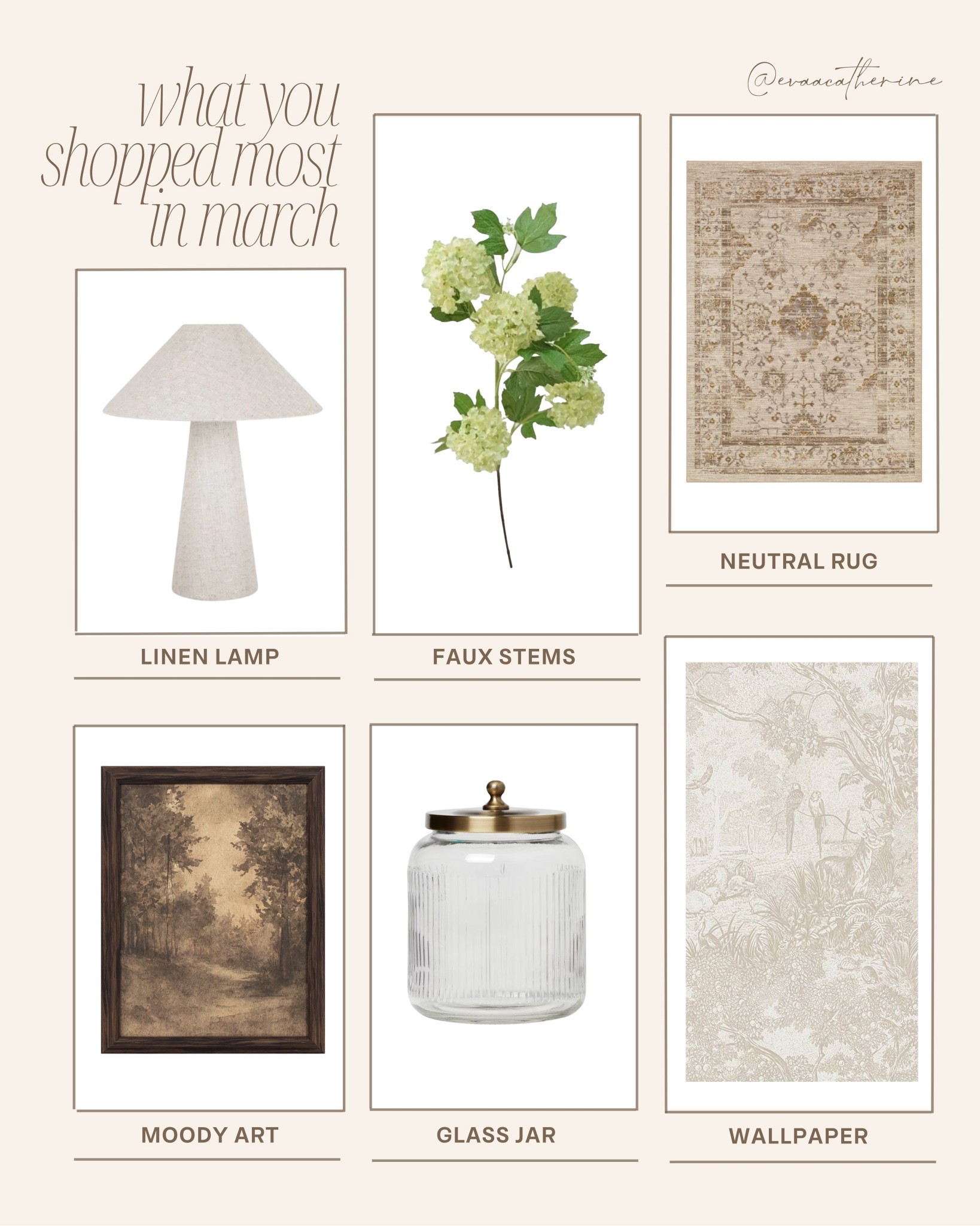 You guys clearly have a type… and honestly, same

These were your most loved pieces this month and it’s giving soft, neutral, lived-in in the best way. The kind of pieces that quietly make a space feel finished without trying too hard.

It’s always so interesting seeing what you gravitate toward—and I love that it’s all timeless, cozy, and a little bit moody.

Comment MARCH and I’ll send you links to everything

#neutralhome #homeinspo #interiordesign #cozyhome #modernorganic
neutral home decor, organic modern style, beige aesthetic, home styling ideas, living room decor inspiration, bedroom decor neutral, timeless home decor, soft minimal interiors, warm neutral palette, moody vintage art, home decor finds, interior styling, cozy aesthetic home, neutral rug styling, home decor favorites

#LTKHome